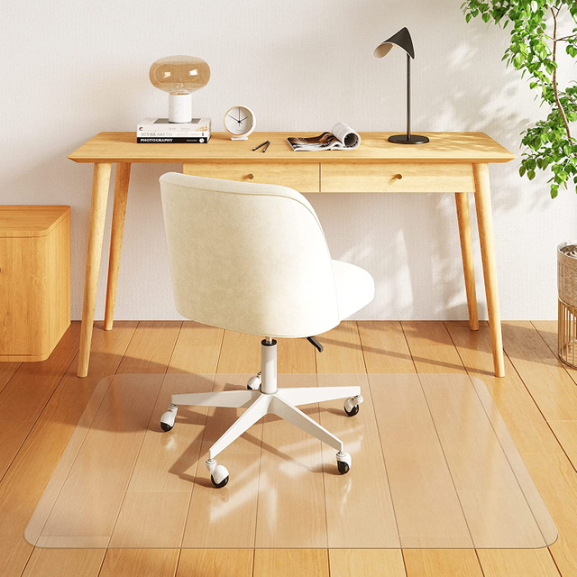 Eco-friendly Vinyl Office Desk Chair Mat for Hard Floors 