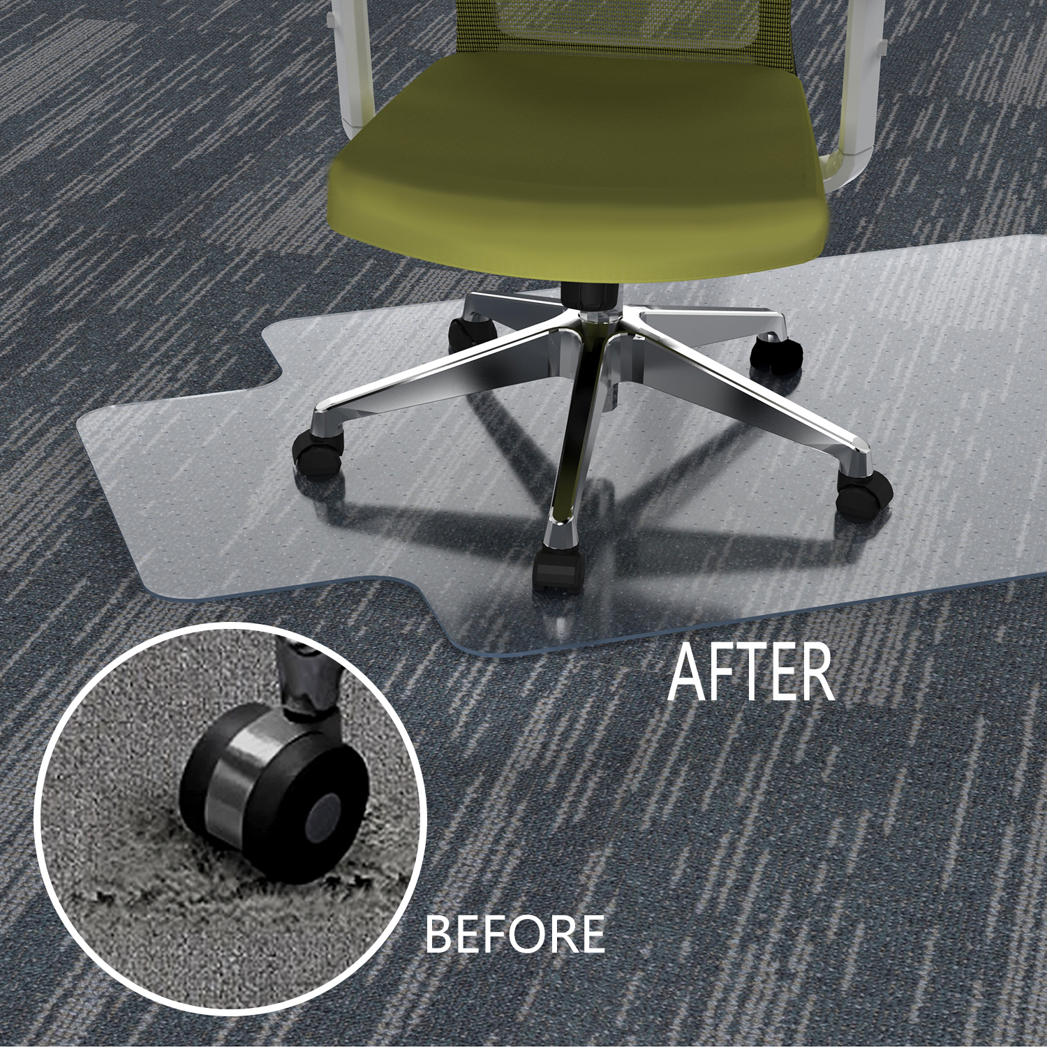 Heavy Duty Carpet Protector Office Chair Mat