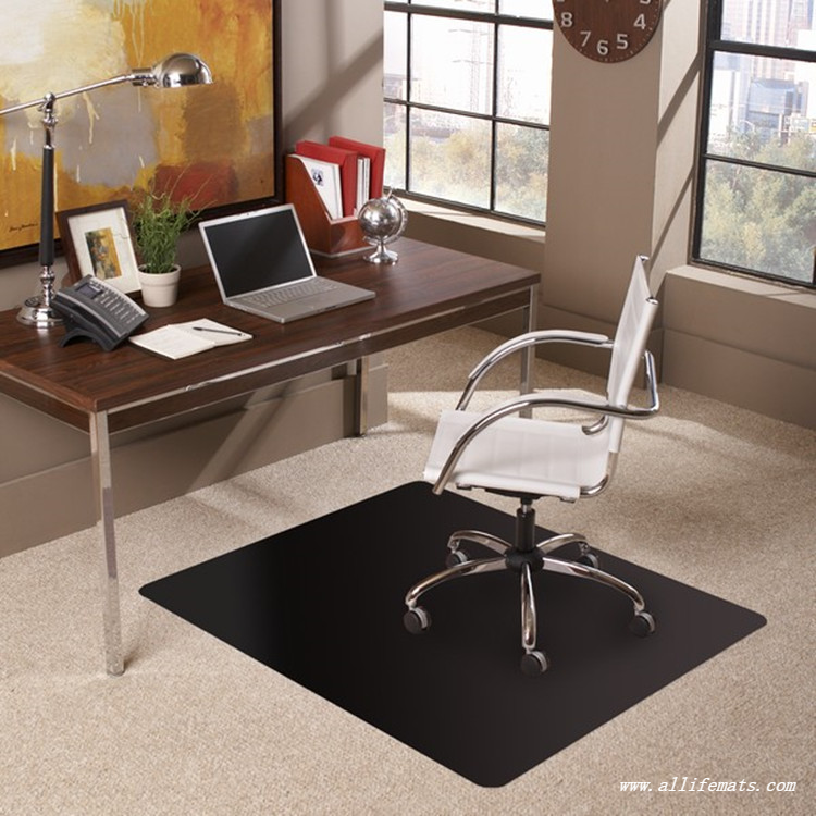 Black Office Chair Mat for Hardwood Floor