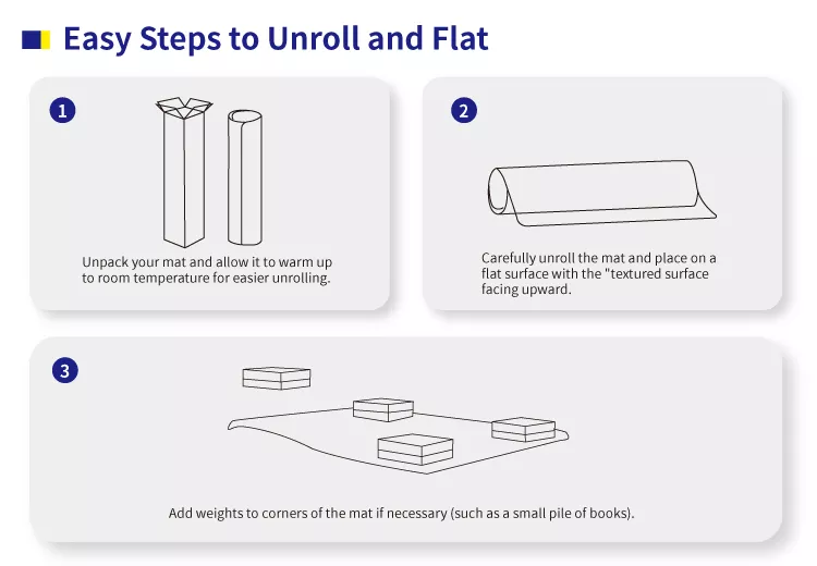 chair mat easy steps to unroll and flat