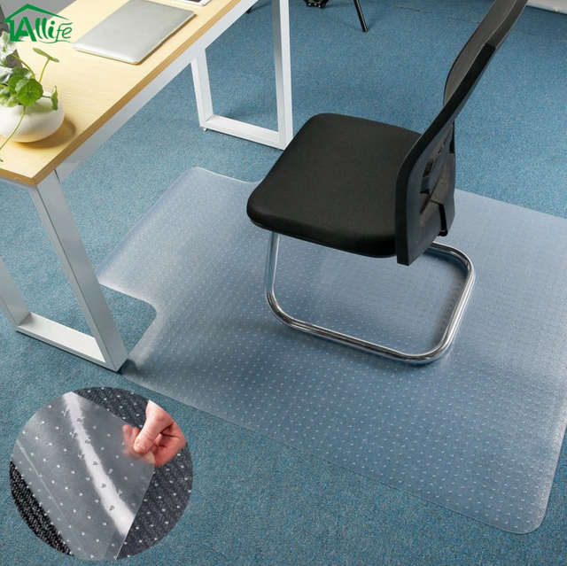 Clear Studded Office Chair Mat Lipped for Carpet