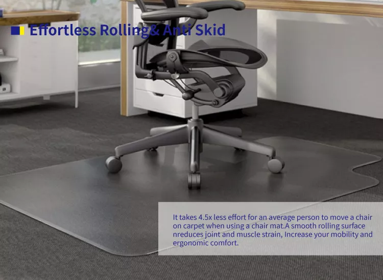 plastic clear floor mat for office rolling chairs