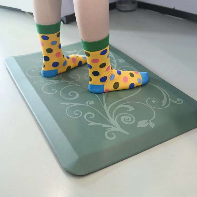 Customized Printed Pattern Logo Memory Foam Anti Fatigue Kitchen Floor Mat