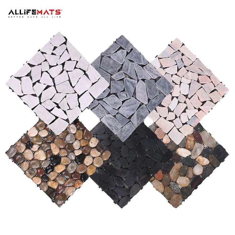 Outdoor Stone Spliced Floor Interlocking Tiles Diy Decking Piles 