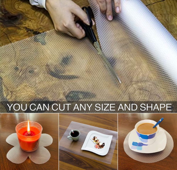 Custom Size Refrigerator Freezer Fridge Shelf Liners Drawer Mat Non Adhesive EVA Plastic Washable Waterproof Pads for Kitchen Cabinet Pantry Closet Cupboard