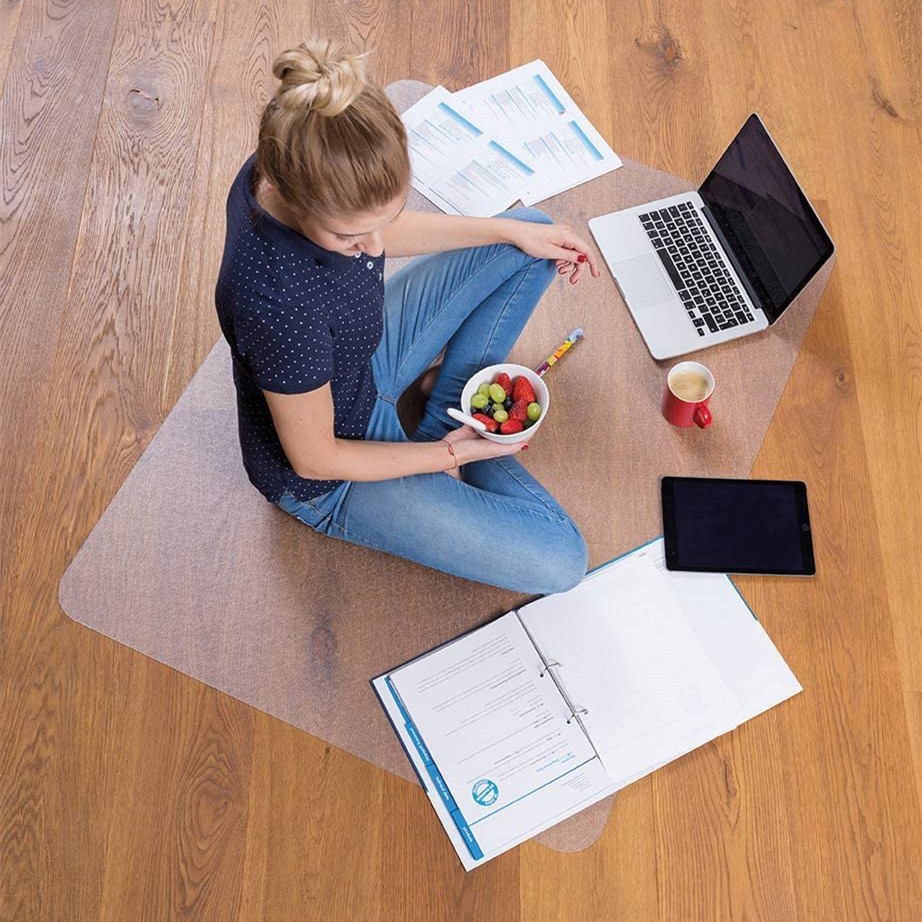 Eco-friendly Vinyl Office Desk Chair Mat for Hard Floors 