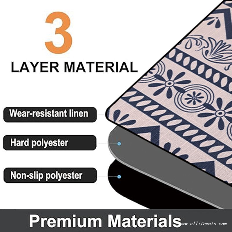 National Pattern Polyester Surface Foldable Chair Mat for Office