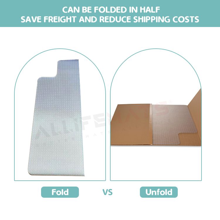 Milk White PP Foldable Chair Mat 