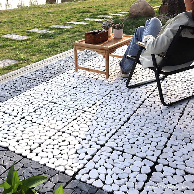 Outdoor Stone Spliced Floor Interlocking Tiles Diy Decking Piles 