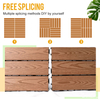 Outdoor Wood Plastic Decking Tiles WPC DIY Interlock Tiles