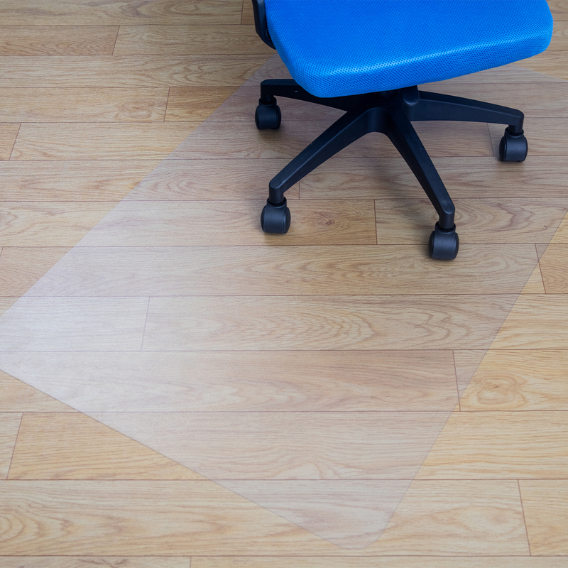 PVC Office Chair Mat for Hardwood Floor 75x120cm Rectangle