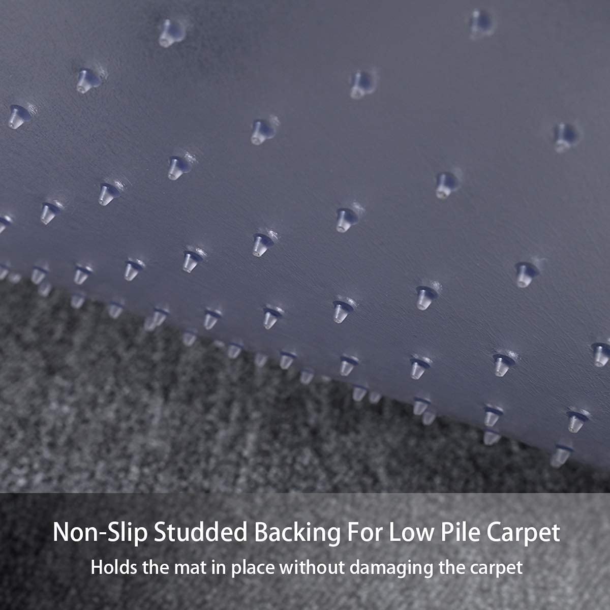 Clear PVC Computer Desk Office Chair Mat Convex 