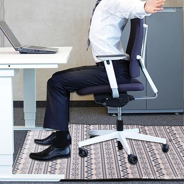 National Pattern Polyester Surface Foldable Chair Mat for Office