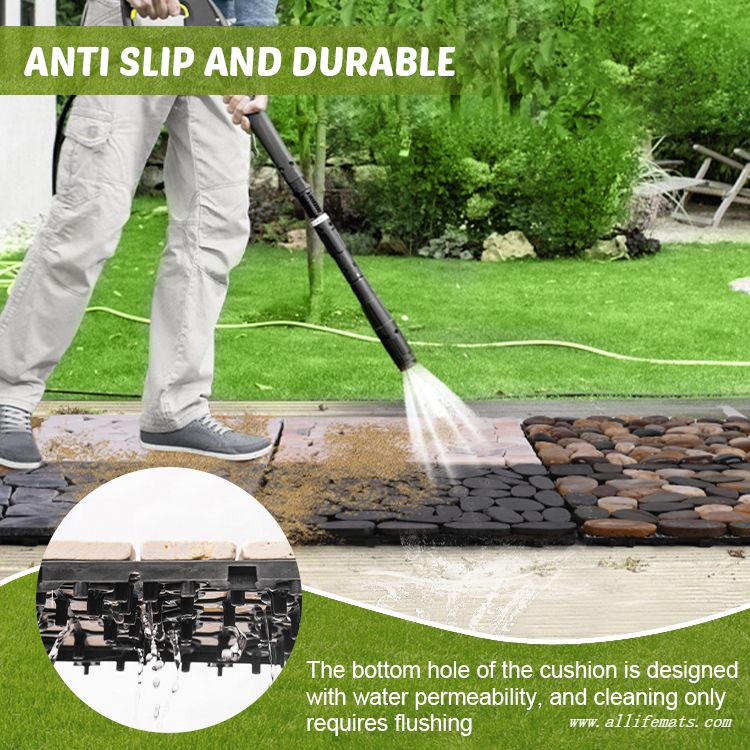 Outdoor Stone Spliced Floor Interlocking Tiles Diy Decking Piles 
