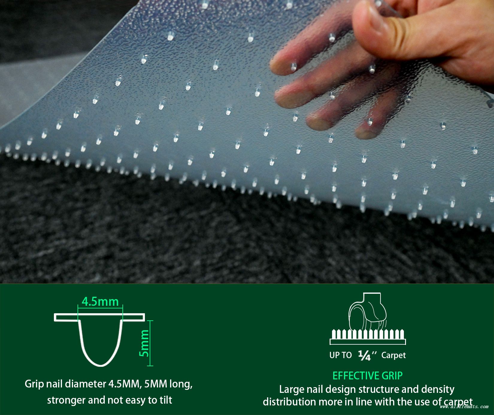POLYCARBONATE CHAIR MAT FOR CARPET