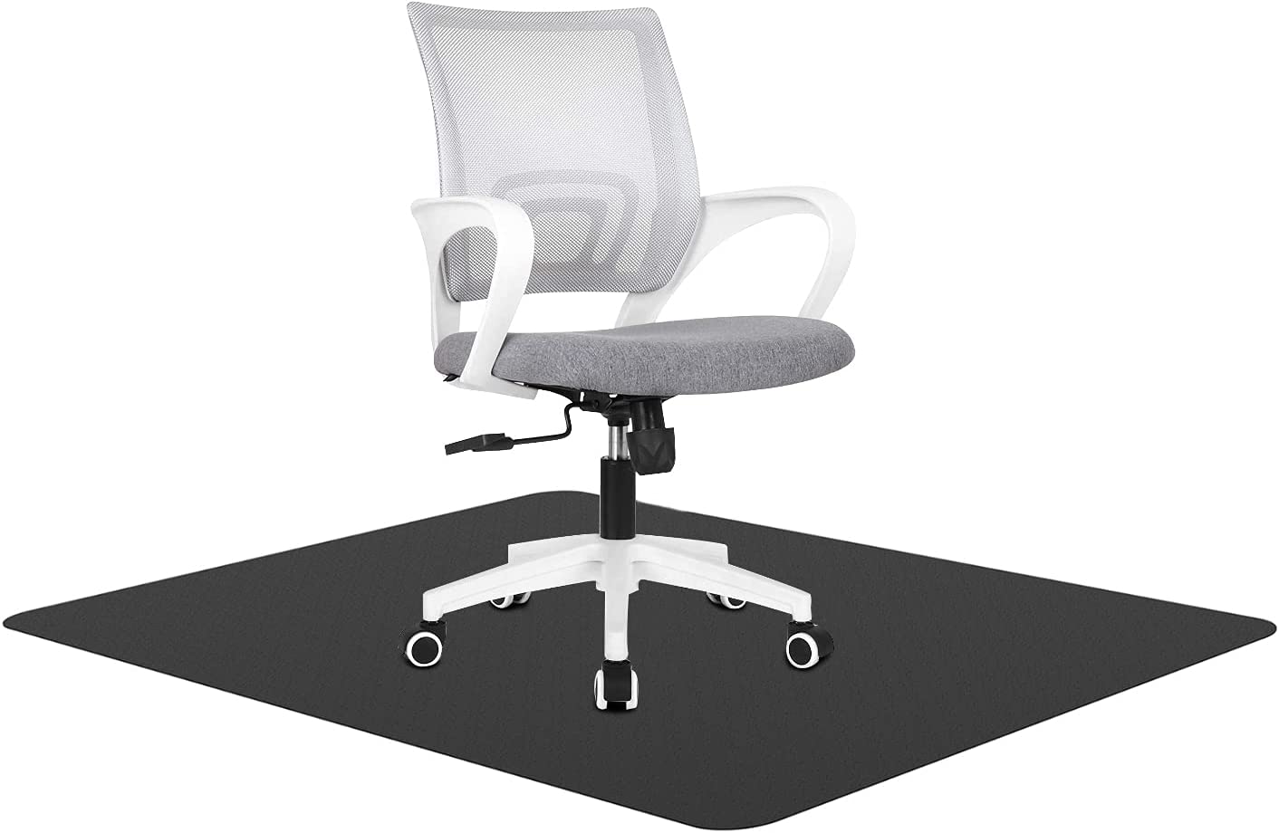 Black Office Chair Mat for Hardwood Floor