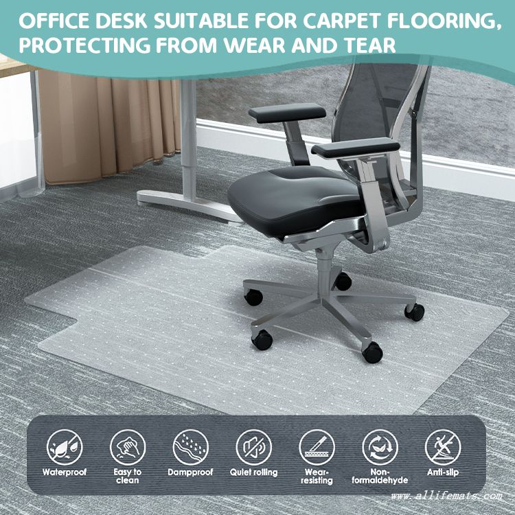 Milk White PP Foldable Chair Mat 