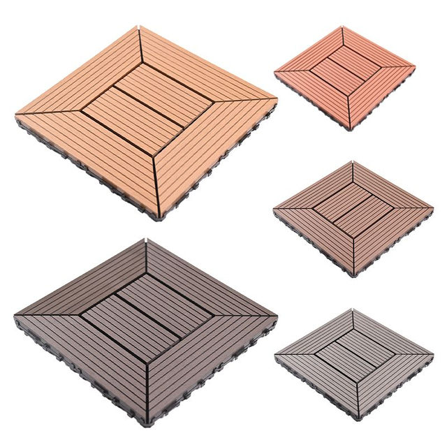 WPC WOOD PLASTIC TILE Wood Plastic Composite Patio Deck Tiles