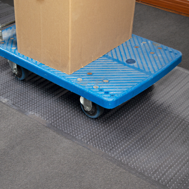 Custom Size Deep Pile Carpet Runners Floor Protector Clear Easy-to-Clean Plastic Mat for Hallway Living or Dining Room Use