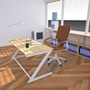PVC Office Chair Mat for Hardwood Floor 75x120cm Rectangle