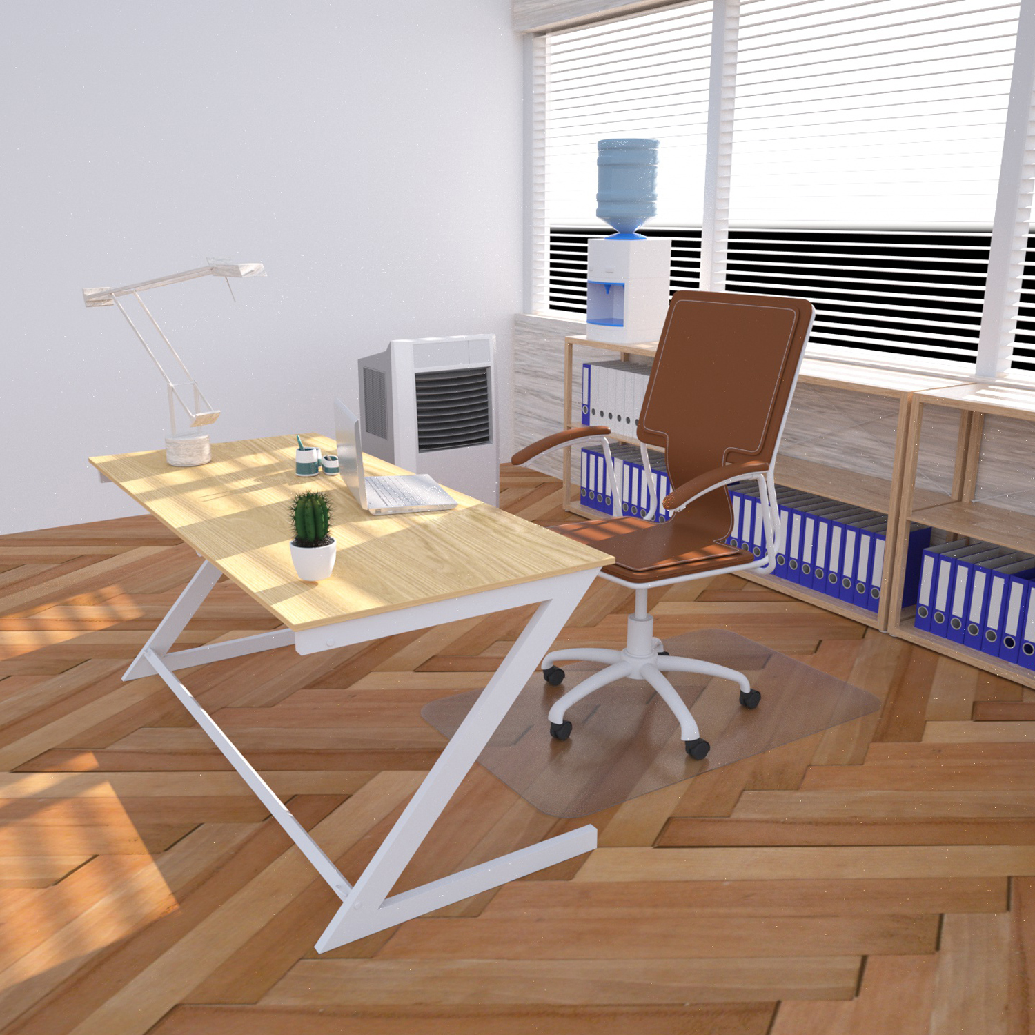 PVC Office Chair Mat for Hardwood Floor 75x120cm Rectangle