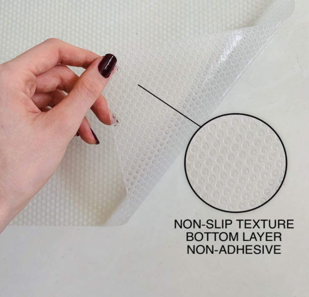 Custom Size Refrigerator Freezer Fridge Shelf Liners Drawer Mat Non Adhesive EVA Plastic Washable Waterproof Pads for Kitchen Cabinet Pantry Closet Cupboard