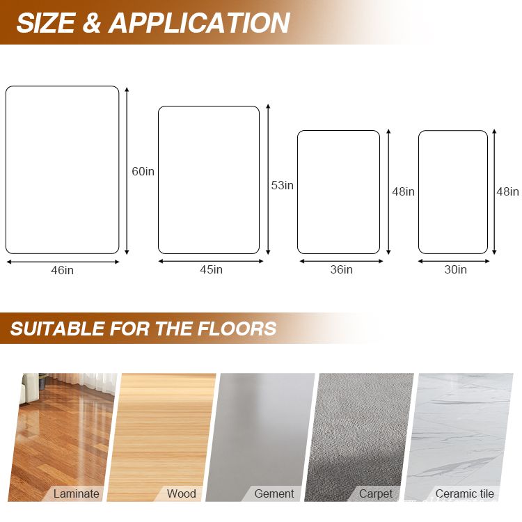Antislip Textilene Chair Mat for Home Office