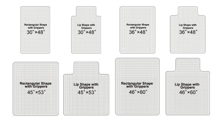rectangular chair mat with lip 36*48 inch