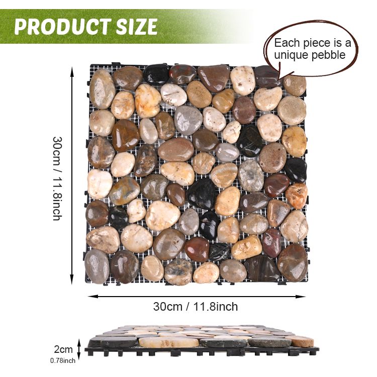 Outdoor Stone Spliced Floor Interlocking Tiles Diy Decking Piles 